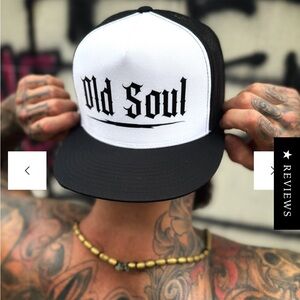 New drive old soul flat brim hat